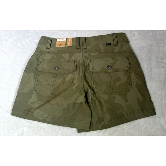 prAna Shorts Womens 0 Green Camo Halle Short ll 5" Nylon Stretch Hiking Outdoors - Picture 9 of 12